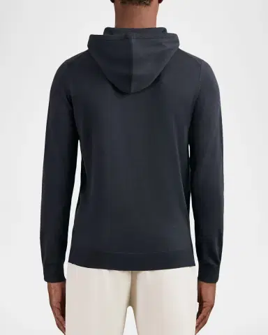 Reiss Men 's Merino Wool Drawstring Hoodie | Thumbnail 3 Reiss Men 's Merino Wool Drawstring Hoodie | Thumbnail 3