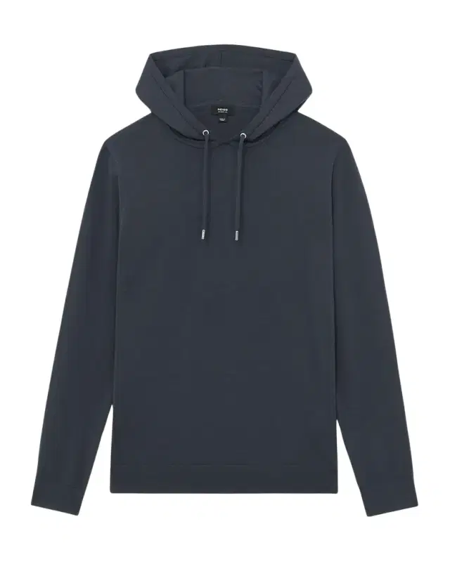 Reiss Men 's Merino Wool Drawstring Hoodie
