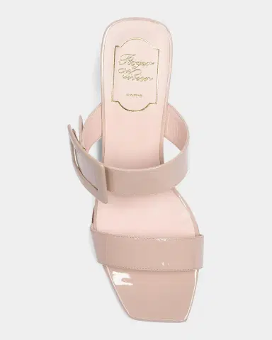 Roger Vivier 60mm Belle Vivier Patent Leather Wedge Mule Sandals | Thumbnail 4