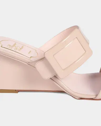 Roger Vivier 60mm Belle Vivier Patent Leather Wedge Mule Sandals | Thumbnail 6