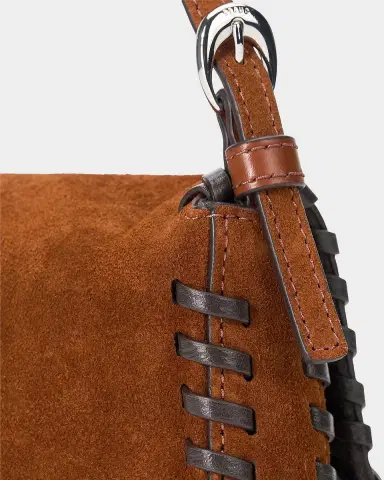 STAUD Harlow Whipstitch Suede Shoulder Bag | Thumbnail 4 STAUD Harlow Whipstitch Suede Shoulder Bag | Thumbnail 4