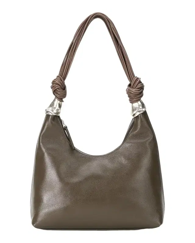 Cuff Embellished Leather Shoulder Bag