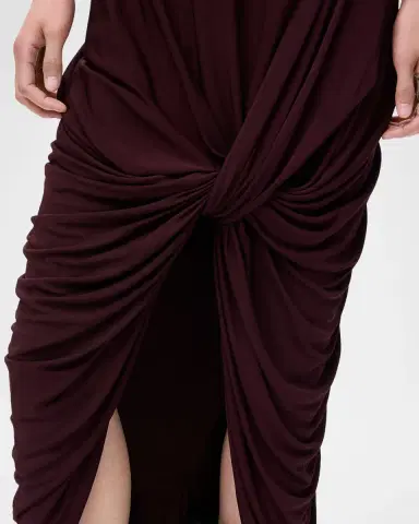 Loewe Sleeveless Draped Jersey Asymmetric Dress | Thumbnail 4