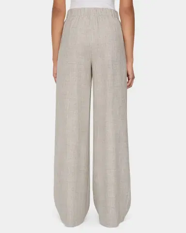 Lafayette 148 New York Astor Pleated Wide-Leg Melange Pants | Thumbnail 3