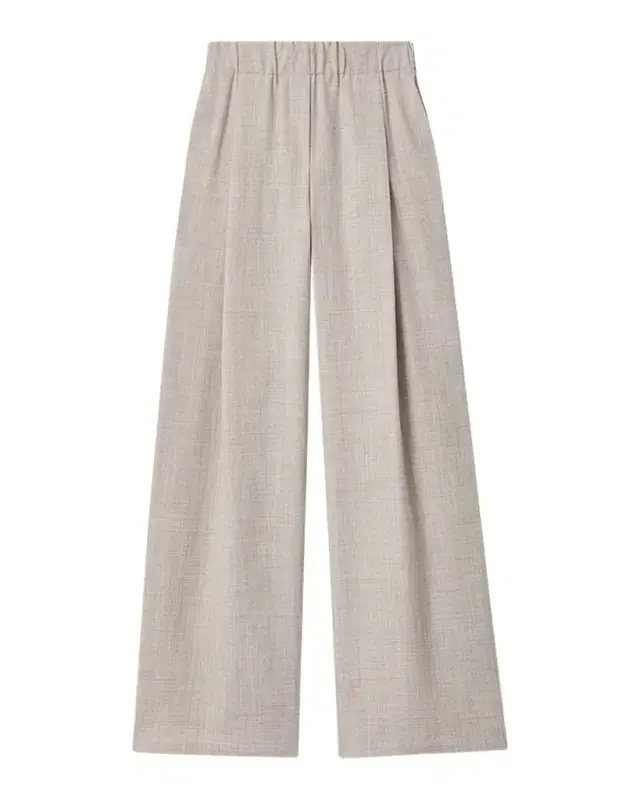 Astor Pleated Wide-Leg Melange Pants