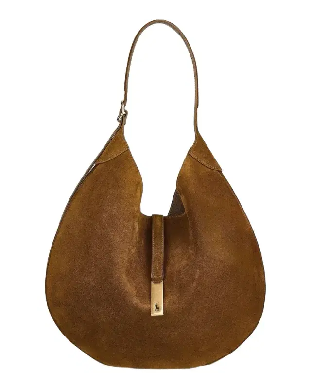 Polo Ralph Lauren Polo ID Suede Large Shoulder Bag