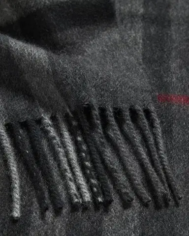 Burberry Men's Classic Check Cashmere Fringe Scarf | Thumbnail 4