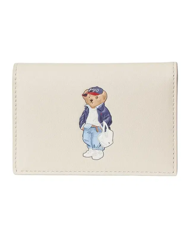 Polo Ralph Lauren Polo Bear Leather Flapped Card Case