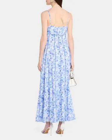 Rosie Assoulin Watercolor Floral-Print Piped Cami Maxi Dress | Thumbnail 3 Rosie Assoulin Watercolor Floral-Print Piped Cami Maxi Dress | Thumbnail 3