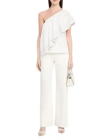 Rosie Assoulin Wedge Ruffle One-Shoulder Top | Thumbnail 1