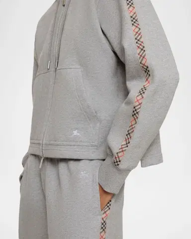Burberry Harper Check-Trim Zip Hoodie | Thumbnail 3 Burberry Harper Check-Trim Zip Hoodie | Thumbnail 3