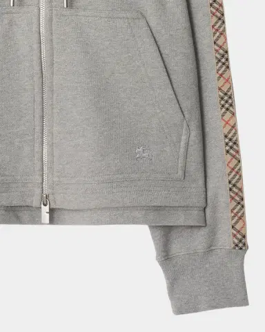 Burberry Harper Check-Trim Zip Hoodie | Thumbnail 4 Burberry Harper Check-Trim Zip Hoodie | Thumbnail 4