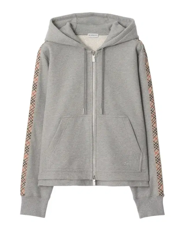Burberry Harper Check-Trim Zip Hoodie