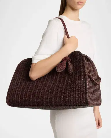 Jacquemus Le Grand Turismo Raffia Bowling Top-Handle Bag | Thumbnail 2 Jacquemus Le Grand Turismo Raffia Bowling Top-Handle Bag | Thumbnail 2