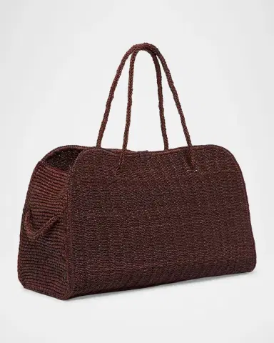 Jacquemus Le Grand Turismo Raffia Bowling Top-Handle Bag | Thumbnail 3 Jacquemus Le Grand Turismo Raffia Bowling Top-Handle Bag | Thumbnail 3