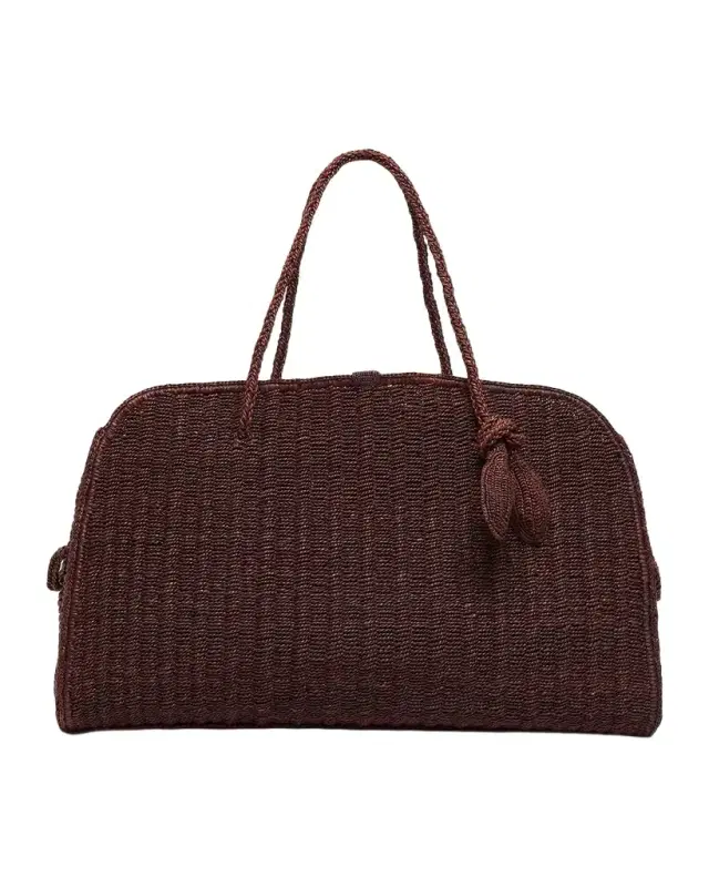 Le Grand Turismo Raffia Bowling Top-Handle Bag