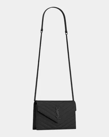 Saint Laurent YSL Chevron Quilted Leather Crossbody Bag | Thumbnail 4