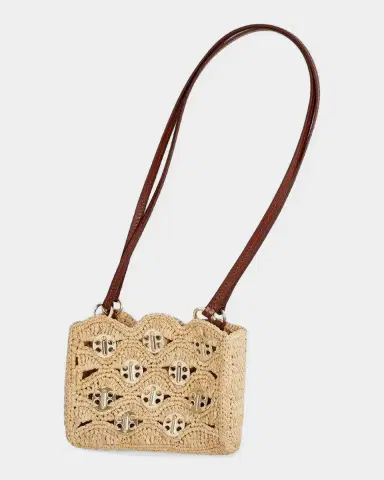 Rabanne 1969 Nano Raffia Shoulder Bag | Thumbnail 2 Rabanne 1969 Nano Raffia Shoulder Bag | Thumbnail 2