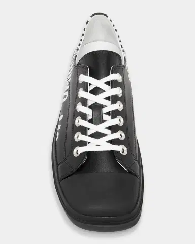 MOSCHINO Men's Logo-Printed Leather Low-Top Sneakers | Thumbnail 4