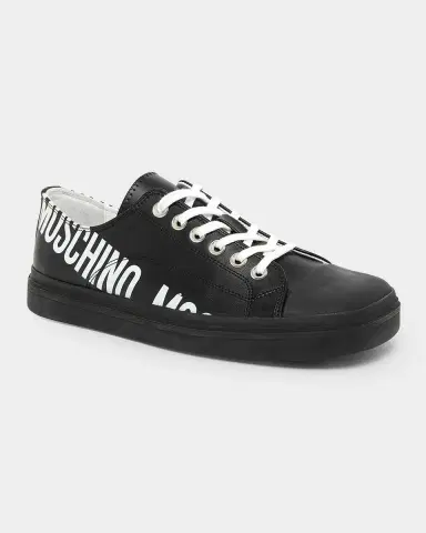 MOSCHINO Men's Logo-Printed Leather Low-Top Sneakers | Thumbnail 5