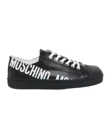 MOSCHINO Men's Logo-Printed Leather Low-Top Sneakers | Thumbnail 1