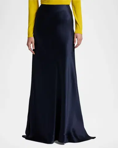 Ralph Lauren Collection Masina Stretch Satin Maxi Skirt | Thumbnail 3 Ralph Lauren Collection Masina Stretch Satin Maxi Skirt | Thumbnail 3