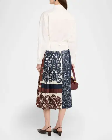 Weekend Max Mara Pleated Twill & Cotton Poplin Midi Shirtdress | Thumbnail 3 Weekend Max Mara Pleated Twill & Cotton Poplin Midi Shirtdress | Thumbnail 3