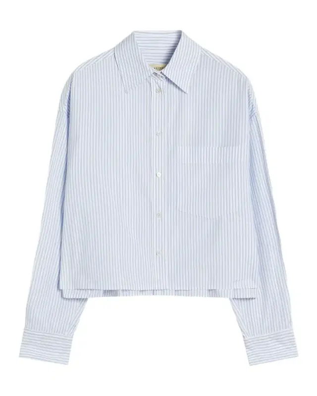 Pleated Striped Cotton Poplin Shirt