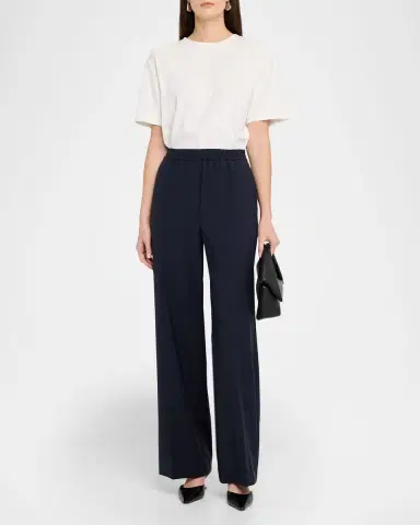 Weekend Max Mara Straight-Leg Stretch Wool Trousers | Thumbnail 2
