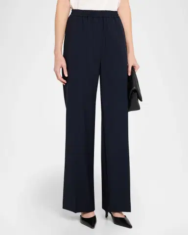 Weekend Max Mara Straight-Leg Stretch Wool Trousers | Thumbnail 4