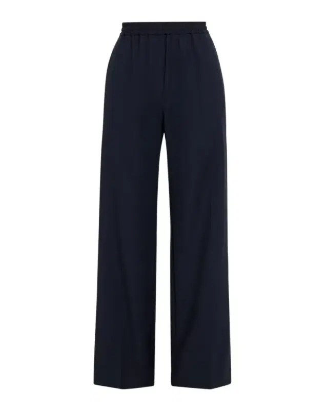 Straight-Leg Stretch Wool Trousers
