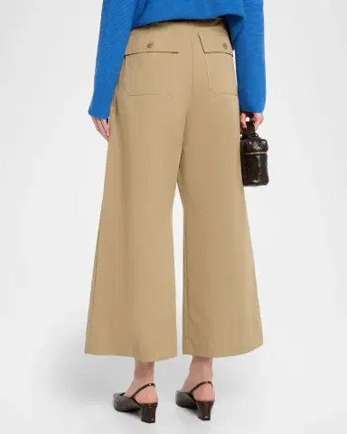 Weekend Max Mara Cropped Wide-Leg Gabardine Pants | Thumbnail 3 Weekend Max Mara Cropped Wide-Leg Gabardine Pants | Thumbnail 3