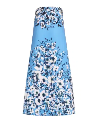 Aidan Mattox Strapless Floral-Print Scuba Midi Dress | Thumbnail 1