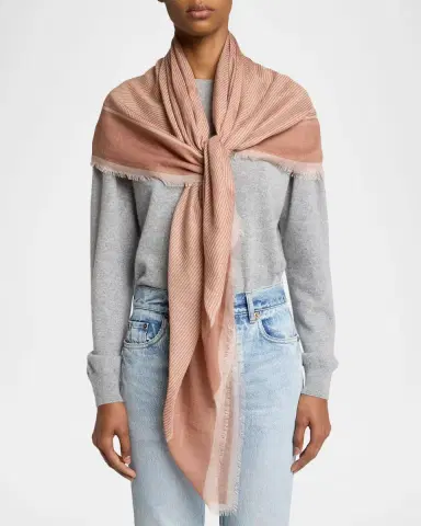 Saint Laurent Cassandre Cashmere & Silk Etamine Scarf | Thumbnail 2 Saint Laurent Cassandre Cashmere & Silk Etamine Scarf | Thumbnail 2