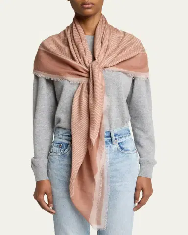 Saint Laurent Cassandre Cashmere & Silk Etamine Scarf | Thumbnail 6 Saint Laurent Cassandre Cashmere & Silk Etamine Scarf | Thumbnail 6