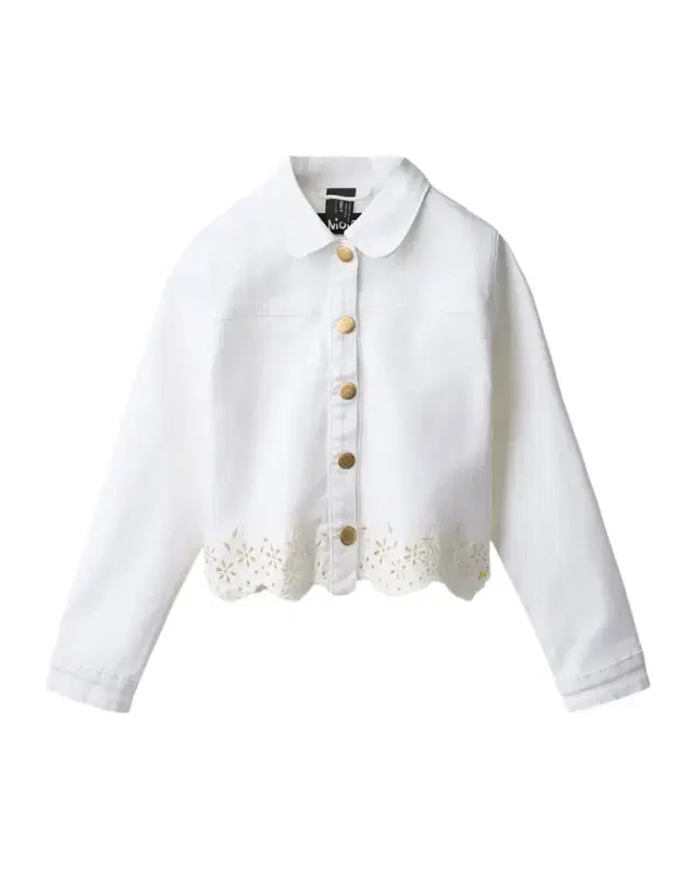 Molo Girl 's Helene Embroidered Denim Jacket