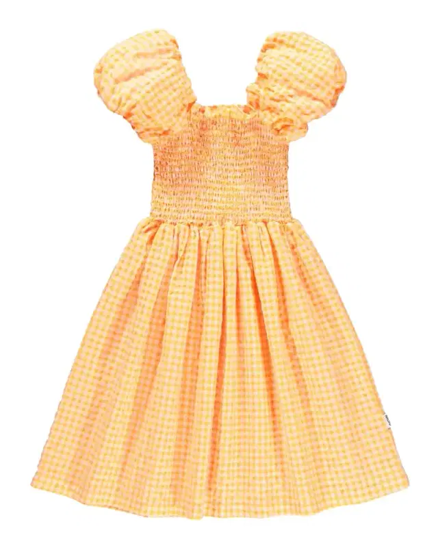 Girl 's Cherisla Puff-Sleeve Organic Cotton Dress