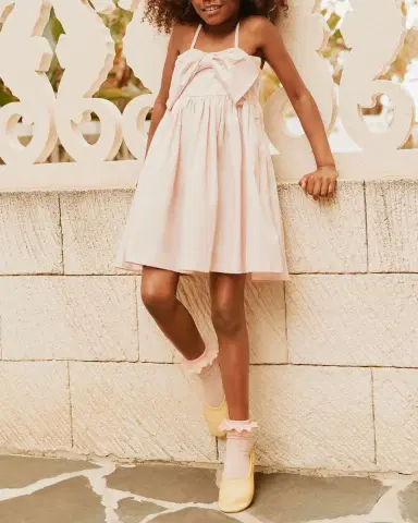 Molo Girl's Caysi Bow-Embellished Cotton Dress | Thumbnail 4