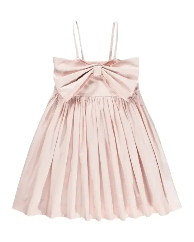 Girl 's Caysi Bow-Embellished Cotton Dress