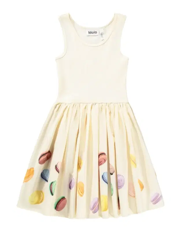 Girl 's Cassandra Sleeveless Printed Organic Cotton Dress