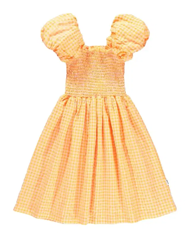 Girl 's Cherisla Smocked Check Dress