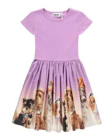 Molo Girl's Cissa Short-Sleeved Organic Cotton Dress | Thumbnail 1
