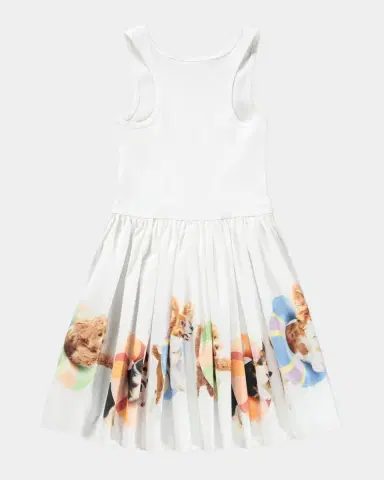 Molo Girl's Cassandra Sleeveless Printed Cotton Dress | Thumbnail 2 Molo Girl's Cassandra Sleeveless Printed Cotton Dress | Thumbnail 2