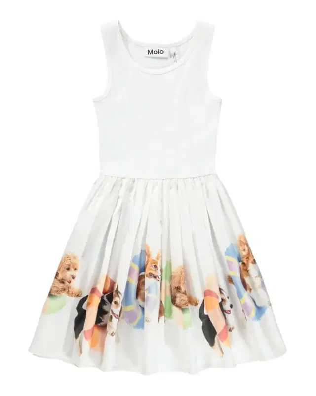 Girl 's Cassandra Sleeveless Printed Cotton Dress