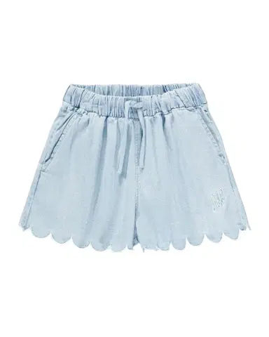 MOLO Girl's Addie Scalloped Organic Cotton Shorts | Thumbnail 1