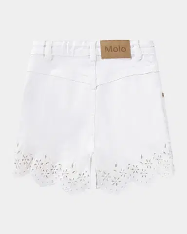 MOLO Girl's Adalyn Scalloped Broderie Shorts | Thumbnail 2