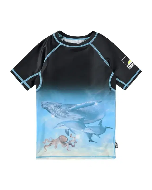 Molo Boy 's Neptune Short-Sleeve Rashguard, Size 7-8