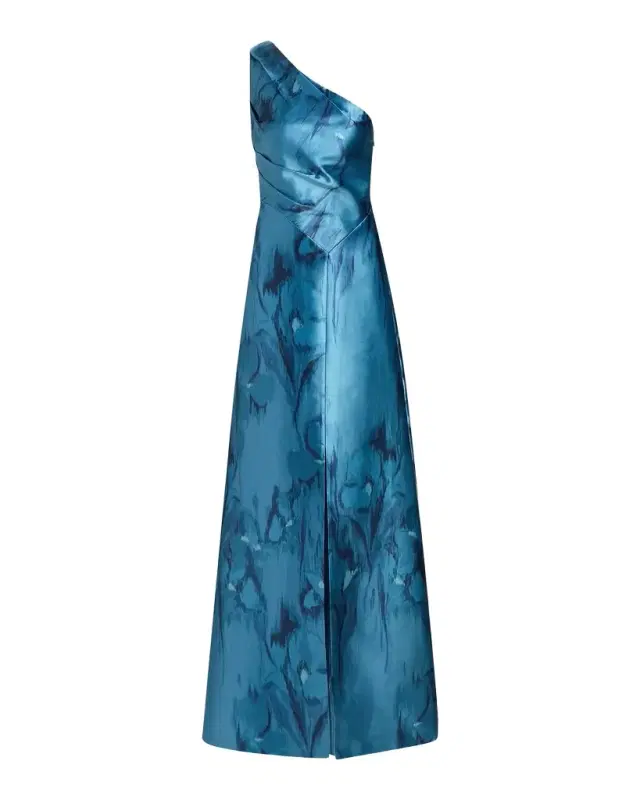 Kay Unger New York Faith Sleeveless One-Shoulder Gown
