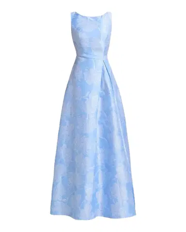 Kay Unger New York Caitlin Pleated Floral Jacquard Gown | Thumbnail 1 Kay Unger New York Caitlin Pleated Floral Jacquard Gown | Thumbnail 1