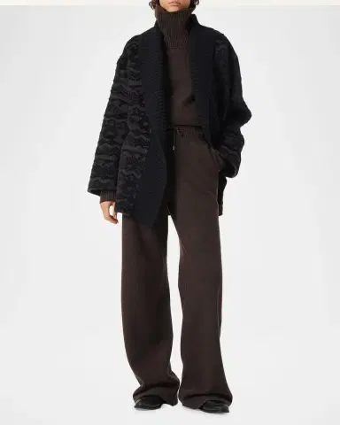 Loro Piana North Woods Wool-Cashmere Wide-Leg Drawstring Pants | Thumbnail 2 Loro Piana North Woods Wool-Cashmere Wide-Leg Drawstring Pants | Thumbnail 2